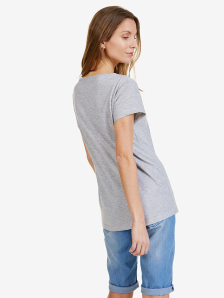 Sam 73 Graues Damen T-Shirt mit Aufdruck SAM 73 Ilda