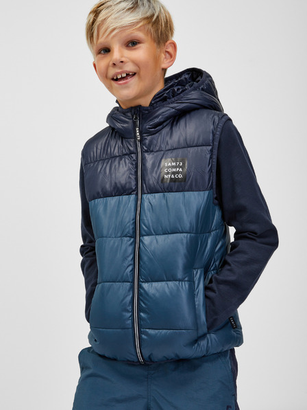 Sam 73 Dunkelblaue Kinder-Steppweste mit Kapuze SAM 73 Jifunza