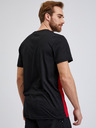 Sam 73 Schwarzes und rotes Herren-T-Shirt SAM73 Cetus