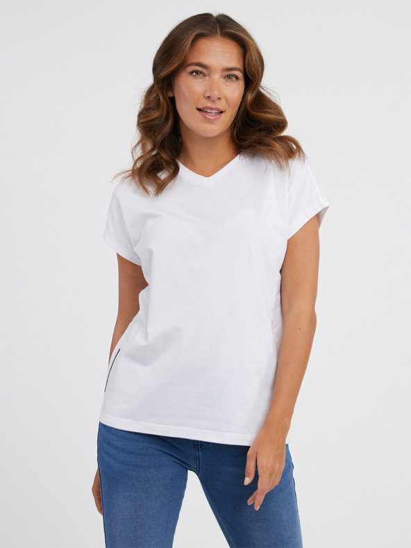 Sam 73 Weißes Damen-T-Shirt SAM 73 Vitani