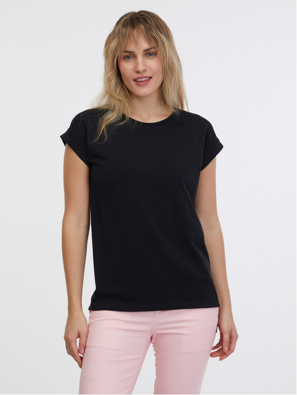 Sam 73 Schwarzes Damen-Basic-T-Shirt SAM 73 Miranda