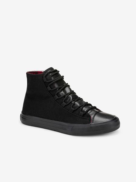 Ombre Clothing Schwarze Herren Turnschuhe Schuhe Ombre Clothing T378