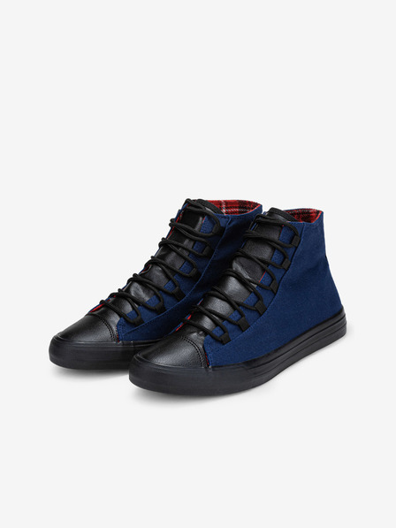 Ombre Clothing Schwarze und blaue Herren-Sneakers Schuhe Ombre Clothing T378