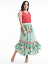 Orientique Orientique Kaleici hellgrüner Damen Maxirock mit Blumenmuster