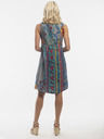 Orientique Blaues Orientique gemustertes Wendekleid für Damen
