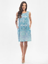 Orientique Hellblaues Orientique gemustertes Kleid für Damen