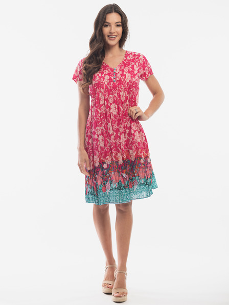 Orientique Dunkelrosa Orientique Damen-Blumenkleid
