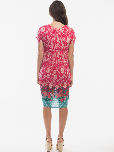 Orientique Dunkelrosa Orientique Damen-Blumenkleid