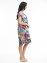 Orientique Blau-rosa Orientique Onikawa gemustertes Kleid für Damen