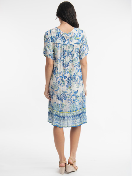 Orientique Hellblaues Orientique Rhodes Damenkleid mit Blumenmuster