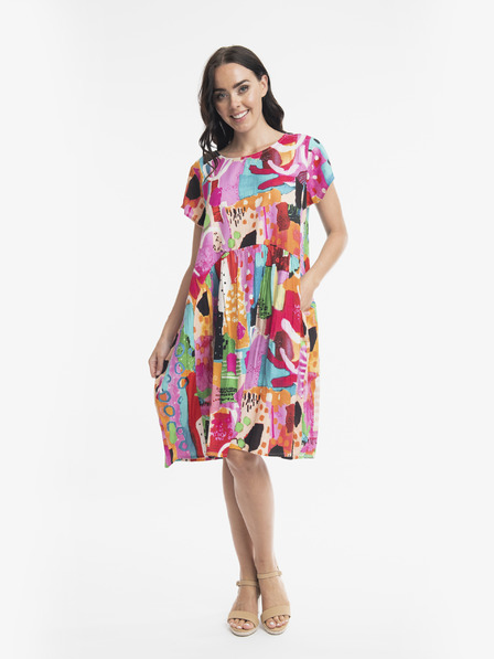 Orientique Rosa Orientique Alanya gemustertes Kleid für Damen