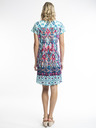 Orientique Rosa und blaues Orientique Izmir gemustertes Kleid für Damen