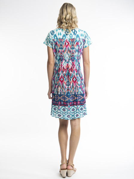 Orientique Rosa und blaues Orientique Izmir gemustertes Kleid für Damen