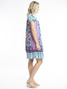 Orientique Rosa und blaues Orientique Izmir gemustertes Kleid für Damen