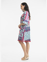 Orientique Rosa und türkisfarbenes Orientique Izmir gemustertes Kleid für Damen