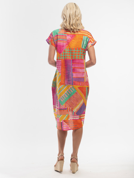 Orientique Orange Orientique Gemustertes Kleid für Damen