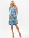 Orientique Blaues Orientique gemustertes Wendekleid für Damen