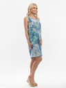 Orientique Blaues Orientique gemustertes Wendekleid für Damen