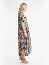Orientique Orange-blaues gemustertes Maxikleid von Orientique Paphos für Damen