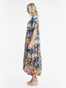 Orientique Orange-blaues gemustertes Maxikleid von Orientique Paphos für Damen