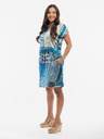 Orientique Blau und hellgrün gemustertes Orientique Wendekleid für Damen