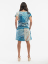 Orientique Blau und hellgrün gemustertes Orientique Wendekleid für Damen