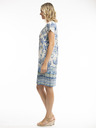 Orientique Beige-blaues Orientique Rhodos Damen-Blumenkleid