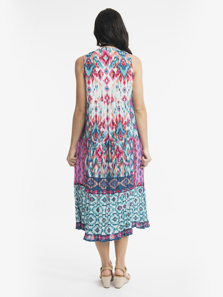 Orientique Lila und blaues gemustertes Midikleid für Damen von Orientique Izmir
