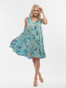 Orientique Türkisfarbenes Orientique Damen-Blumenkleid