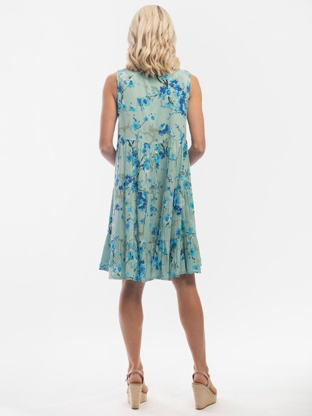 Orientique Türkisfarbenes Orientique Damen-Blumenkleid