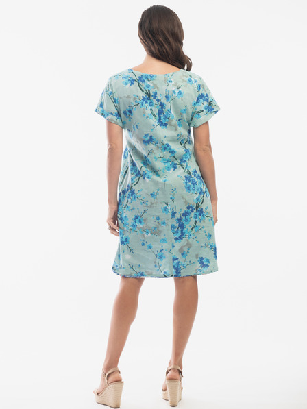 Orientique Orientique blau-menthol gemustertes Wendekleid für Damen