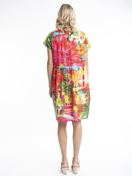 Orientique Rosa und rot Orientique Aiya Napa gemustertes Kleid für Damen