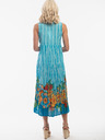 Orientique Weißes und hellblaues Orientique gemustertes Wendekleid für Damen