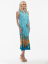 Orientique Weißes und hellblaues Orientique gemustertes Wendekleid für Damen