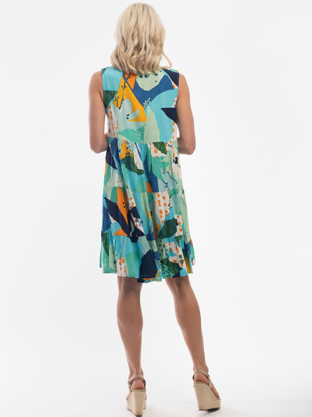 Orientique Türkisfarbenes gemustertes Damenkleid Orientique
