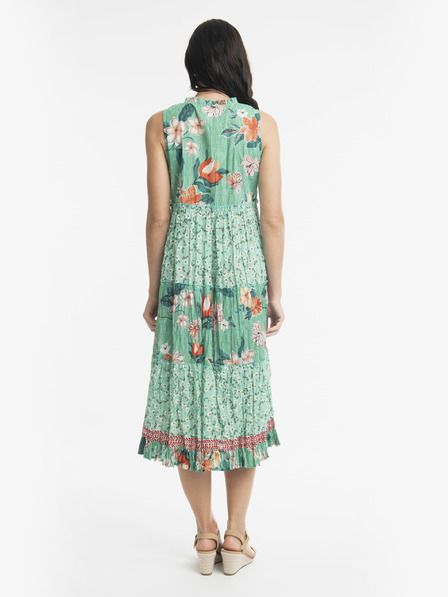Orientique Orientique Kaleici Grünes Florales Midikleid für Damen