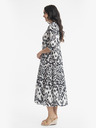 Orientique Weiß-schwarzes gemustertes Midikleid von Orientique Izmir für Damen