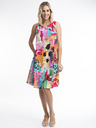 Orientique Blau-rosa Orientique Alanya gemustertes Kleid für Damen