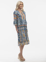 Orientique Orange und blau gemustertes Orientique-Damenkleid