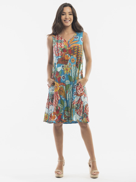 Orientique Orientique blau gemustertes Damen-Wendekleid