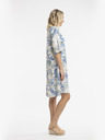 Orientique Weiß-blaues Orientique Rhodes gemustertes Kleid für Damen