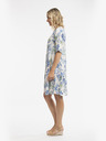 Orientique Weiß-blaues Orientique Rhodes gemustertes Kleid für Damen