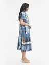 Orientique Orientique Agios blaues Damen Hemdblusenkleid mit Leinen