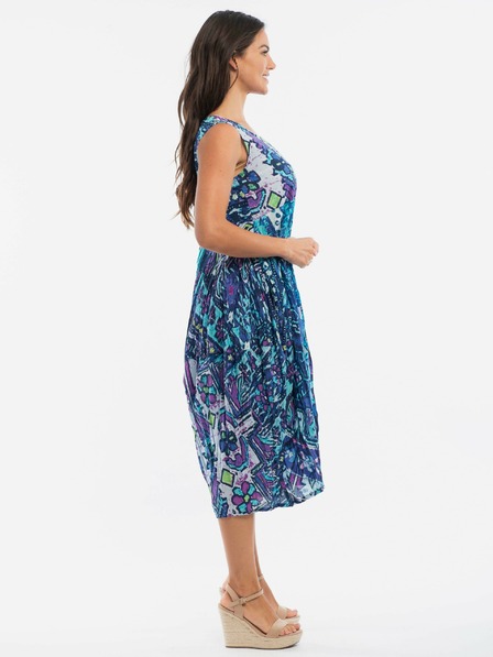Orientique Blaues gemustertes Kleid für Frauen Orientique Persia Blue