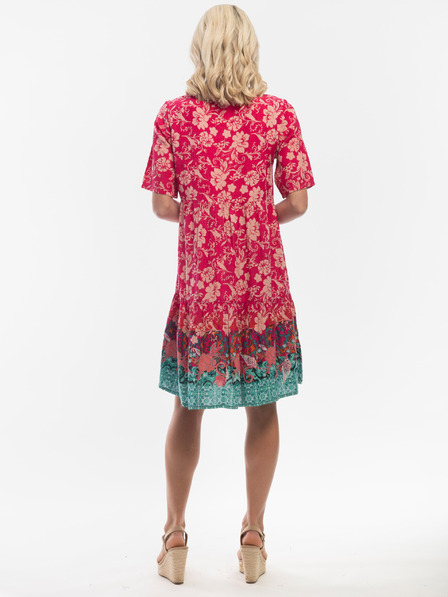 Orientique Dunkelrosa Orientique Damen-Blumenkleid