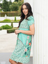Orientique Türkisfarbenes Damenkleid mit Leinen Orientique Kaleici