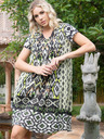 Orientique Schwarz-grün gemustertes Orientique Izmir Damenkleid