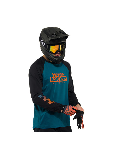 Horsefeathers Bike Jersey Spike petrol HORSEFEATHERS