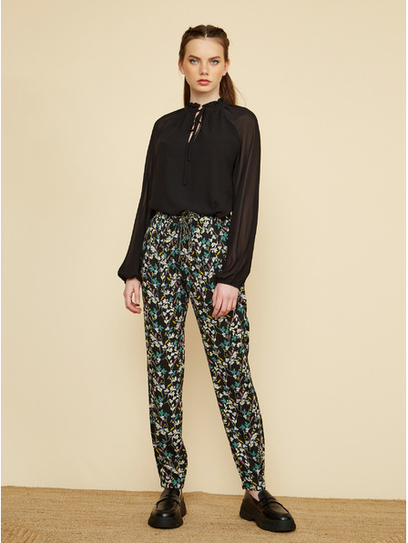 ZOOT.lab Schwarze geblümte Damenhose ZOOT.lab Rosalyn