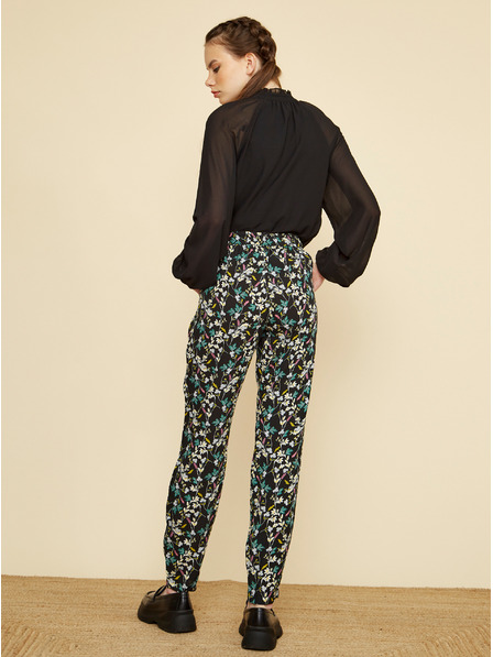 ZOOT.lab Schwarze geblümte Damenhose ZOOT.lab Rosalyn